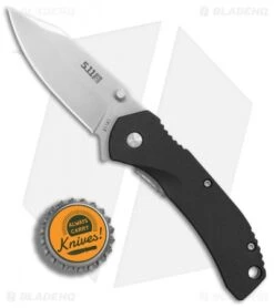 5.11 Tactical Inceptor Curia Frame Lock Knife Black FRN (2.625" Satin) -Knife Sale Shop 5.11 Tactical Inceptor Curia black FRN satin BHQ 76647 er bottlecap