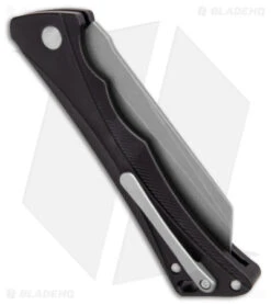 AKC Smarty Automatic Knife Button Lock Black Aluminum (3.3" Stonewash) 7 AKC Smarty Automatic Knife Button Lock Black Aluminum (3.3" Stonewash) -Knife Sale Shop AKC Smarty Automatic Knife Button Lock Black Aluminum Stonewash2 side kc