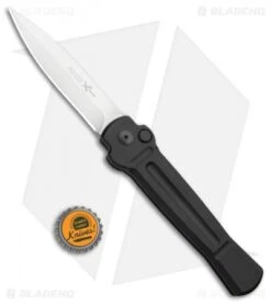 AKC X-treme Ace Automatic Knife Black (3.6" Satin) -Knife Sale Shop AKC X TREME ACE Side Opening Automatic Knife Black Satin BHQ 100386 kp bottle cap
