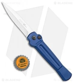 AKC X-treme ACE Automatic Knife Blue (3.6" Satin) -Knife Sale Shop AKC X treme Ace Auto Blue Satin BHQ 105467 jr bottlecap