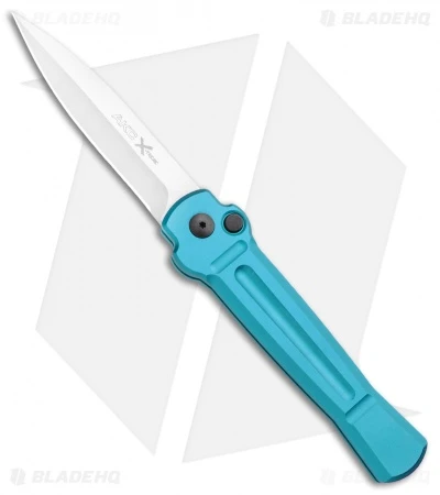 AKC X-treme Ace Automatic Knife Light Blue (3.6" Satin) 3 AKC X-treme Ace Automatic Knife Light Blue (3.6" Satin)