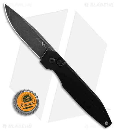 AKC X-treme Dandy Automatic Knife Black Aluminum (3.1" Black Stonewash) 6 AKC X-treme Dandy Automatic Knife Black Aluminum (3.1" Black Stonewash) - Image 4