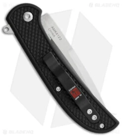 Al Mar Ultralight Hawk Frame Lock Knife Black FRN (2.75" Satin) -Knife Sale Shop Al Mar Ultralight Hawk FL Black FRN Satin BHQ 100802 jr side