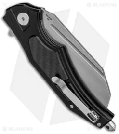 Artisan Cutlery Apache Liner Lock Knife Black/Carbon Fiber (3.5" Stonewash) -Knife Sale Shop Artisan Apache LL Black CF SW ATZ1813PBCF BHQ 87134 jr side