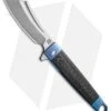 Artisan Cutlery Cutlass Frame Lock Knife CF/Blue Ti (3.7" Satin) -Knife Sale Shop Artisan Cutlery Cutlass FL CF Blue Ti Satin BHQ 102917 jr