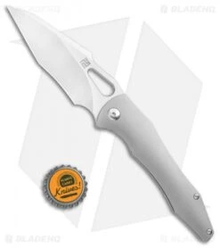 Artisan Cutlery Great White Knife Titanium (3.7" Stonewash) 1841G-GY -Knife Sale Shop Artisan Cutlery Great White Ti SW BHQ 119568 jr bottlecap