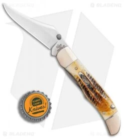 Case Kickstart Mid-Folding Hunter Assisted Knife Bone Stag (6.51265AC SS) -Knife Sale Shop Assisted Opener Case Stag bone mid hunter Clip BHQ 86871 er bottlecap