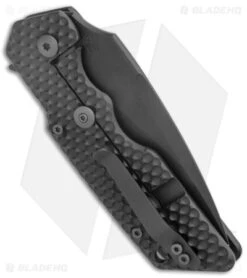 Attn2Detail MK 1 Large Frame Lock Knife DLC Divot Titanium (3.7" DLC ) -Knife Sale Shop Attn2Detail Mercantile MK 1 Large FL Double Divots DLC DLC BHQ 176295 jr side