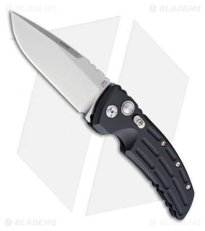 Hogue Knives EX-A01 Drop Point Automatic Knife Black Aluminum (3.5" Stonewash) 3 Hogue Knives EX-A01 Drop Point Automatic Knife Black Aluminum (3.5" Stonewash)