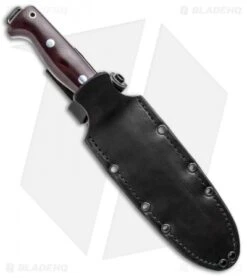 Bark River Bravo II Fixed Blade Knife Burgundy Canvas Micarta (12" Satin 3V) -Knife Sale Shop Bark River Bravo II Burgundy Canvas Micarta Satin 07221MBU BHQ 94740 jr sheath