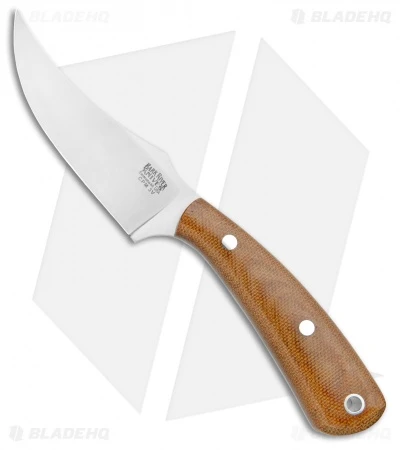 Bark River Fingerling Fixed Blade Knife Natural Canvas Micarta (3.25" Satin) 3 Bark River Fingerling Fixed Blade Knife Natural Canvas Micarta (3.25" Satin)