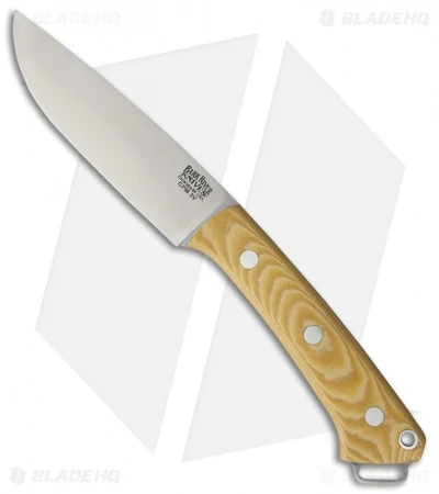 Bark River Fox River Fixed Blade Knife Antique Ivory Canvas Micarta (4" CPM-3V) 3 Bark River Fox River Fixed Blade Knife Antique Ivory Canvas Micarta (4" CPM-3V)