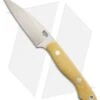 Bark River Mini Bush Seax Fixed Blade Knife Antique Ivory Micarta (3.75" A-2)