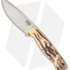 Bark River North Country EDC Fixed Blade Knife Antique Stag (3.5" A-2)
