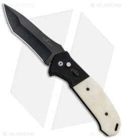 Bear OPS Bold Action V Tanto Automatic Knife Black G-10/White Bone (3.75" Black)