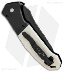 Bear OPS Bold Action V Tanto Automatic Knife Black G-10/White Bone (3.75" Black) -Knife Sale Shop Bear OPS Bold Action V Tanto Auto Black G 10 White Bone Black AC 550 WSB6 B BHQ 90687 jr side