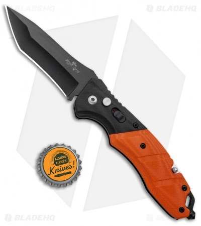 Bear OPS Bold Action V Tanto Automatic Rescue Knife Blk/Orng G-10 (3.25" Black) 7 Bear OPS Bold Action V Tanto Automatic Rescue Knife Blk/Orng G-10 (3.25" Black) - Image 5