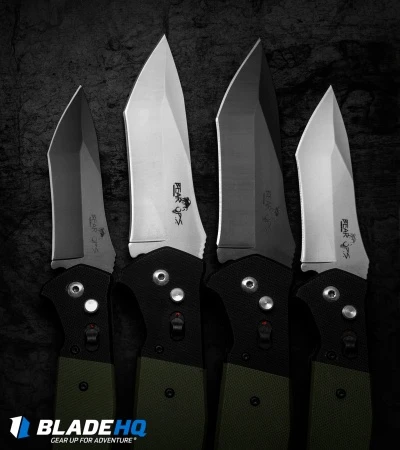 Bear OPS Bold Action V Tanto Automatic Knife Black/Green G-10 (3.75" Gray) 6 Bear OPS Bold Action V Tanto Automatic Knife Black/Green G-10 (3.75" Gray) - Image 4