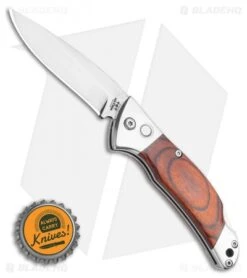 Bear And Son Automatic Lockback Knife Rosewood (2.75" Satin) -Knife Sale Shop Bear and Son Rosewood Automatic Lockback BHQ 118796 LS Bottlecap