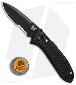 Benchmade 5750SBK Mini Presidio II Automatic Knife (3.2" Black Serr) -Knife Sale Shop Benchmade 5750 SBK Mini Presidio II black serr BHQ 78772 er bottlecap