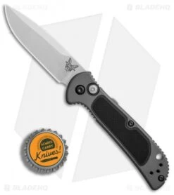 Benchmade 9750 Mini Coalition Automatic Knife Gray Al/Black G-10 (2.9" Satin) -Knife Sale Shop Benchmade 9750 Mini Coalition gray al black G10 satin BHQ 75501 er bottlecap 2