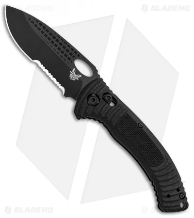 Benchmade Aileron AXIS Lock Knife Black G-10 (3.45" Black Serr) 737SBK 3 Benchmade Aileron AXIS Lock Knife Black G-10 (3.45" Black Serr) 737SBK