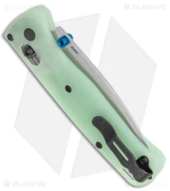 Flytanium Jade G-10 Crossfade + Benchmade Bugout Knife (3.24" Satin) -Knife Sale Shop Benchmade Bugout Knife Flytanium Jade G 10 Crossfade Satin BHQ 144992 jr side