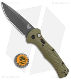 Benchmade Claymore Automatic Knife OD Green Grivory (3.6" Black) 9070BK-1 -Knife Sale Shop Benchmade Claymore Auto OD Green Grivory Black 9070BK 1 BHQ 137240 jr bottlecap