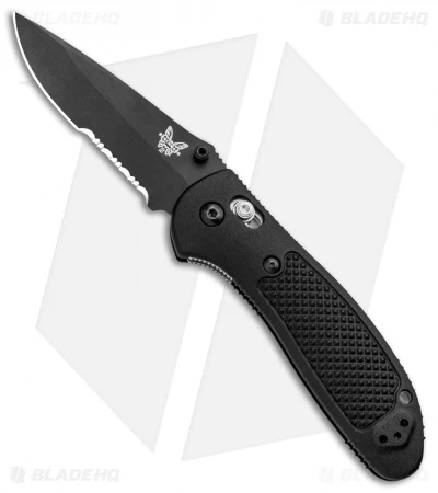 Benchmade Griptilian AXIS Lock Knife Black (3.45" Black Serr) 551SBK-S30V 3 Benchmade Griptilian AXIS Lock Knife Black (3.45" Black Serr) 551SBK-S30V