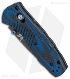 Benchmade Mini Barrage AXIS-Assist Forum Knife Blue G10/CF (Black M390) 586-1701 8 Benchmade Mini Barrage AXIS-Assist Forum Knife Blue G10/CF (Black M390) 586-1701 -Knife Sale Shop Benchmade Mini Barrage Forum BHQ 79854 er spine