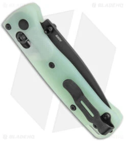 Flytanium Crossfade Jade G-10 + Benchmade Mini Bugout Knife (3" Black) -Knife Sale Shop Benchmade Mini Bugout Knife Flytanium Crossfade Jade G 10 Black BHQ 153444 jr side