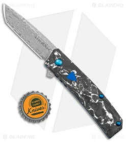 Benchmade Oeser Tengu Flipper Knife White/Black CF (2.8" Damasteel) 601-211 -Knife Sale Shop Benchmade Oeser Tengu Flipper White Black CF Damasteel 601 211 BHQ 118555 jr bottlecap