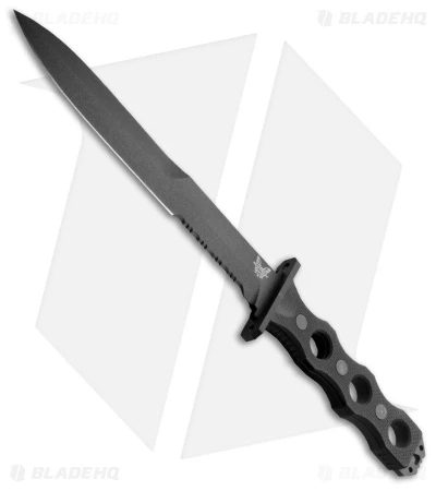 Benchmade SOCP 185SBK Fixed Blade Serrated Knife G-10 Black (11" Black Serr) 3 Benchmade SOCP 185SBK Fixed Blade Serrated Knife G-10 Black (11" Black Serr)