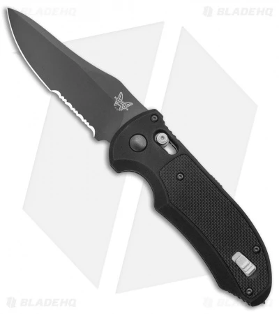 Benchmade Triage AXIS Lock Automatic Knife (3.58" Black Serr) 9170SBK 4 Benchmade Triage AXIS Lock Automatic Knife (3.58" Black Serr) 9170SBK - Image 2