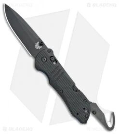 Benchmade 917BK-1901 Tactical Triage Axis Lock Knife Black G-10 (3.4" Black) -Knife Sale Shop Benchmade Triage Axis Lock black G 10 Black 917BK 1901 BHQ 105736 jr open
