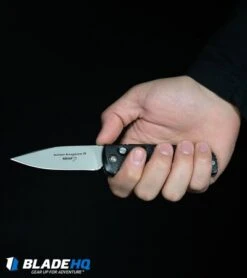 Boker Kalashnikov Reverse Tanto Wharncliffe Automatic Knife (3.25" D2 Black) -Knife Sale Shop Boker Kalashnikov Automatic Knife Black Bead Blast KALS74 BHQ 0103 kp in hand web 1