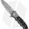 Boker Leopard Damascus III Collection Flipper Knife Gray Al/Grenadill (3.8" Dam) -Knife Sale Shop Boker Leopard Damascus III Gray BHQ 111046 jr