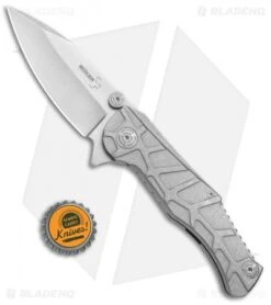 Boker Plus Dreed Frame Lock Knife Titanium (3.5" Stonewash) 01BO616 -Knife Sale Shop Boker Plus Dreed FL Ti SW 01BO616 BHQ 77339 jr bottlecap