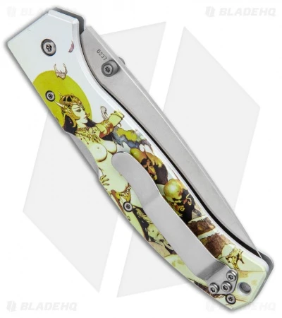 Boker Plus Frazetta "Ghoul Queen" Titan Lockback Knife (3.62" Satin) 5 Boker Plus Frazetta "Ghoul Queen" Titan Lockback Knife (3.62" Satin) - Image 3