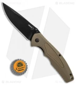 Boker Plus Gemini NGA Spring Assisted Knife Coyote (3.5" Black) 01BO501 -Knife Sale Shop Boker Plus Gemini NGA Coyote black BHQ 80766 er bottlecap