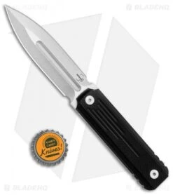 Boker Plus Omerta Dagger Fixed Blade Knife Black G-10 (3.9" Stonewash) -Knife Sale Shop Boker Plus Omerta Dagger Fixed Blade Black G 10 SW 02BO032 BHQ 125044 jr bottlecap