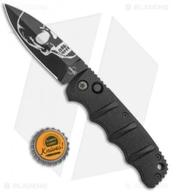 Boker Skull Kalashnikov Dagger Automatic Knife (3.25" Black D2) -Knife Sale Shop Boker Skull Kalashnikov Dagger Auto Black D2 BHQ 48870 jr bottlecap