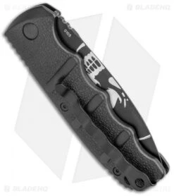 Boker Skull Kalashnikov Dagger Automatic Knife (3.25" Black D2) -Knife Sale Shop Boker Skull Kalashnikov Dagger Auto Black D2 BHQ 48870 jr side