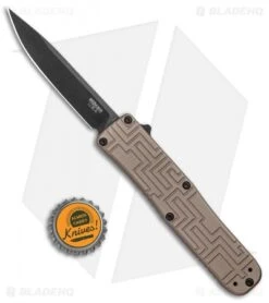 Boker USA OTF Automatic Knife Coyote Aluminum (3.5" Black) 06EX262 -Knife Sale Shop Boker USA OTF Auto Coyote Aluminum Black 06EX262 BHQ 94127 jr bottlecap