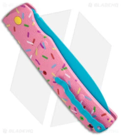 Boker XXL Kalashnikov Exclusive Dessert Warrior Automatic Knife (4.75" Blue) -Knife Sale Shop Boker XXL Kalashnikov Auto Dessert Warrior BHQ Exclusive Pink Blue BHQ 126276 jr side