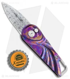 Brian Tighe Custom Tighe Nee Automatic Knife Timascus (1.9" Damasteel) -Knife Sale Shop Brian Tighe Custom Tighe Nee Auto Timascus Damasteel BHQ 77981 jr bottlecap