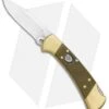 Buck Knives Buck 112 Exclusive Automatic Knife Green Micarta/Brass (3" Satin) -Knife Sale Shop Buck 112 Exclusive Auto OD Green Micarta Polished Brass Satin 0112GRSABHQ B BHQ 101545 jr 1 2