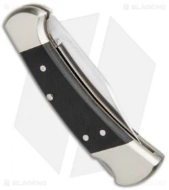 Buck Knives Buck 112 Ranger Elite Automatic Lockback Knife Black G-10 (3" S30V Satin) 9 Buck Knives Buck 112 Ranger Elite Automatic Lockback Knife Black G-10 (3" S30V Satin) -Knife Sale Shop Buck 112 Ranger Elite Auto LB Black G 10 Satin 0112BKSA B BHQ 87955 jr side 1