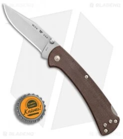 Buck Knives Buck 112 Slim Pro Lockback Knife Brown Micarta (3" Satin) 10 Buck Knives Buck 112 Slim Pro Lockback Knife Brown Micarta (3" Satin) -Knife Sale Shop Buck 112 Ranger Slim Pro Brown Micarta Satin BHQ 88734 er bottlecap