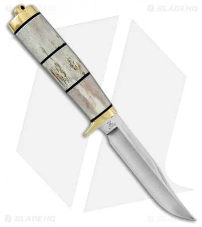 Buck Knives Buck 117 Spike Fixed Blade Knife Elk Stag (4.5" Satin) 0117BRS 3 Buck Knives Buck 117 Spike Fixed Blade Knife Elk Stag (4.5" Satin) 0117BRS